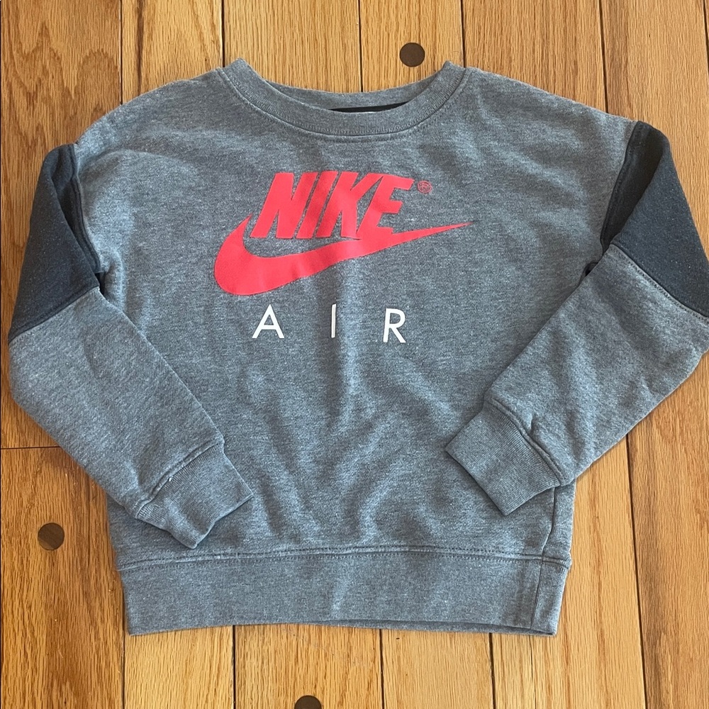 Nike Gray Sweatshirt with Pink Logo